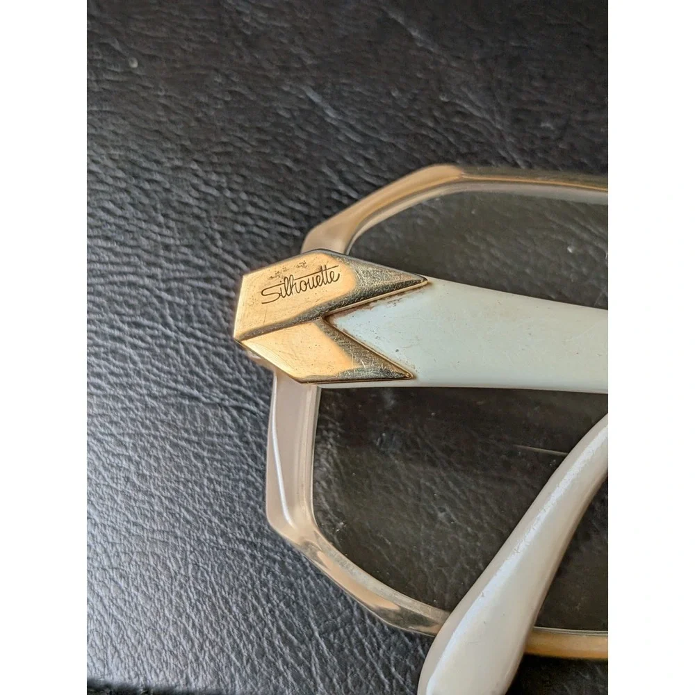 Vintage Silhouette M1255 /20 C2084 White Oversized Eyeglasses Frames 56-12-130mm